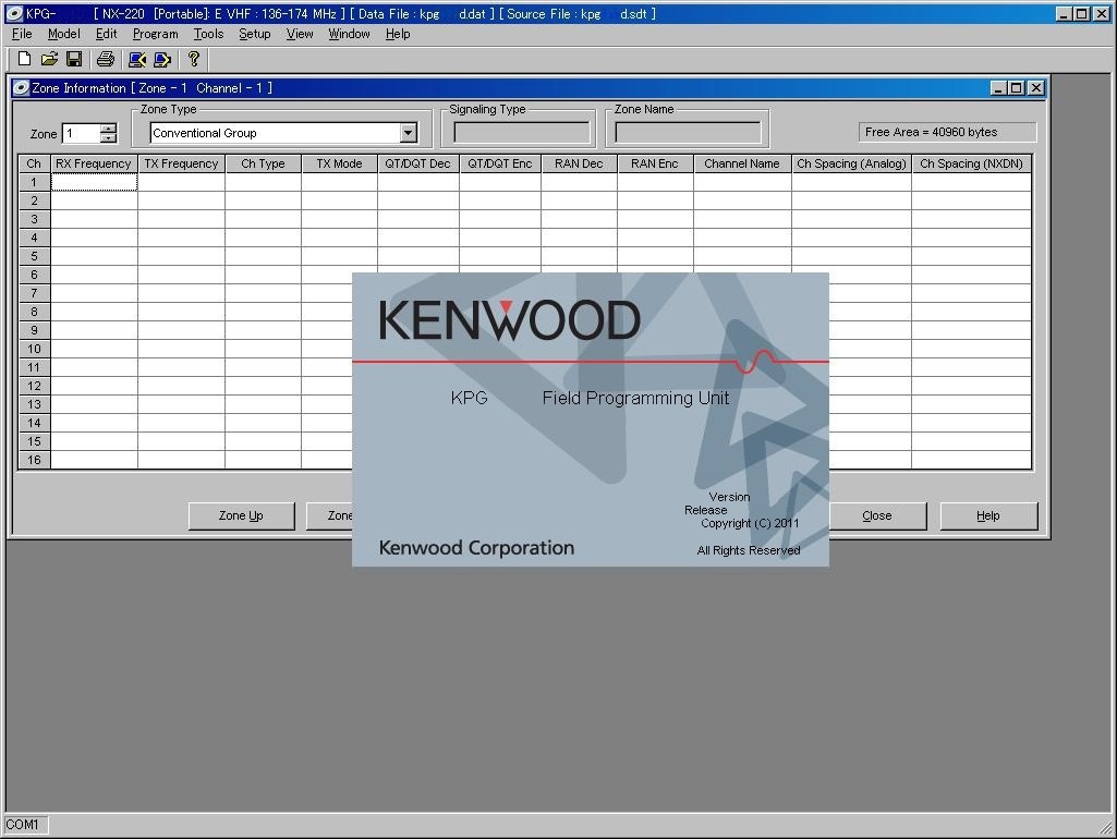Программное обеспечение Kenwood KPG-91DM